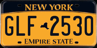 NY license plate GLF2530