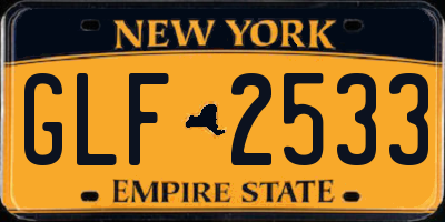 NY license plate GLF2533