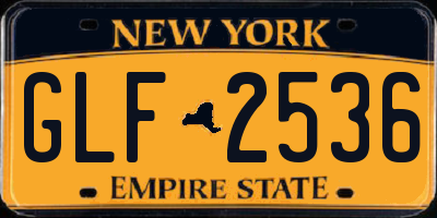 NY license plate GLF2536