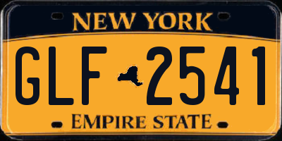 NY license plate GLF2541