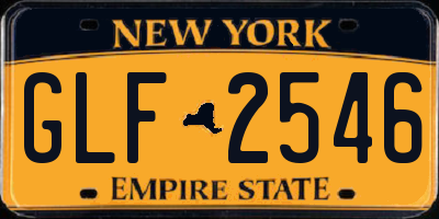 NY license plate GLF2546