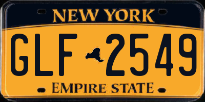 NY license plate GLF2549