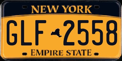 NY license plate GLF2558