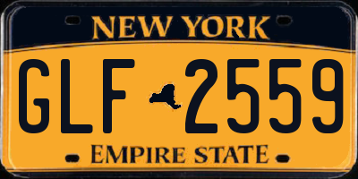 NY license plate GLF2559