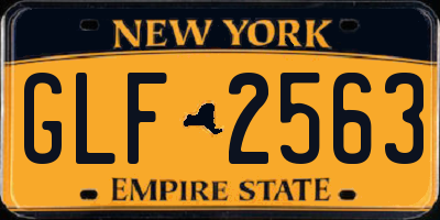 NY license plate GLF2563