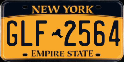 NY license plate GLF2564
