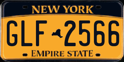 NY license plate GLF2566