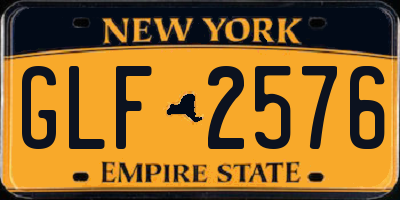 NY license plate GLF2576