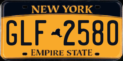 NY license plate GLF2580