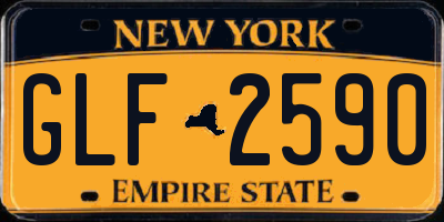 NY license plate GLF2590