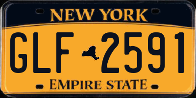 NY license plate GLF2591