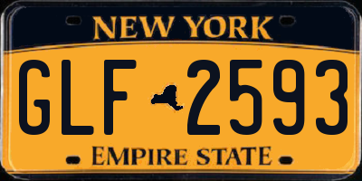 NY license plate GLF2593