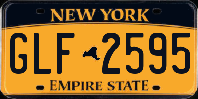 NY license plate GLF2595