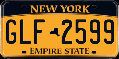 NY license plate GLF2599