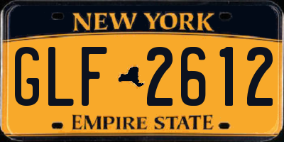NY license plate GLF2612
