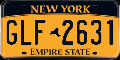 NY license plate GLF2631