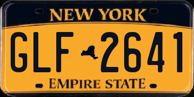 NY license plate GLF2641