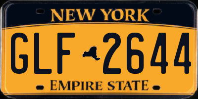 NY license plate GLF2644