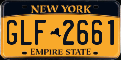 NY license plate GLF2661