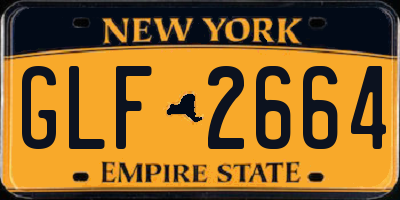 NY license plate GLF2664
