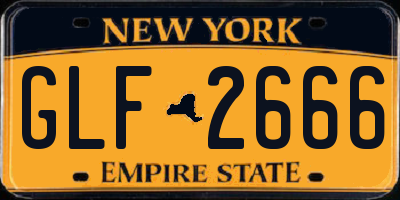 NY license plate GLF2666