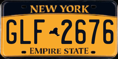 NY license plate GLF2676