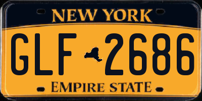 NY license plate GLF2686