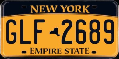 NY license plate GLF2689