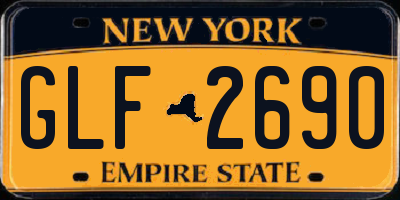 NY license plate GLF2690