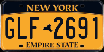NY license plate GLF2691