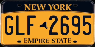 NY license plate GLF2695