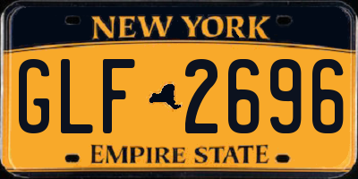 NY license plate GLF2696