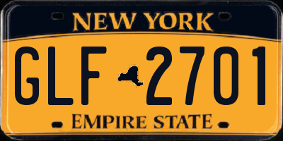 NY license plate GLF2701