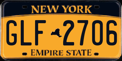 NY license plate GLF2706