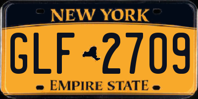 NY license plate GLF2709