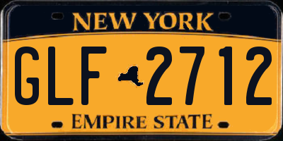 NY license plate GLF2712