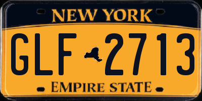 NY license plate GLF2713
