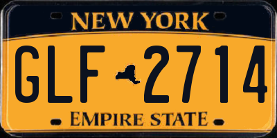 NY license plate GLF2714