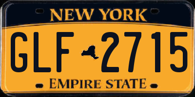 NY license plate GLF2715