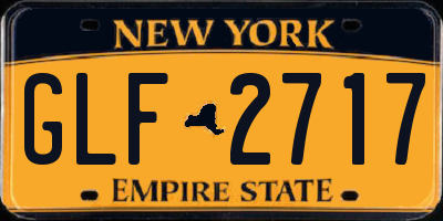 NY license plate GLF2717