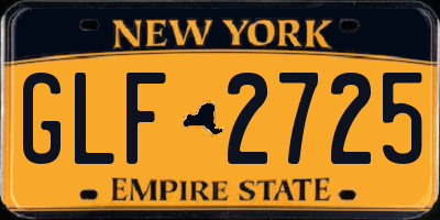 NY license plate GLF2725