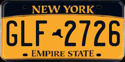 NY license plate GLF2726