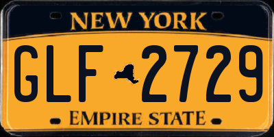 NY license plate GLF2729
