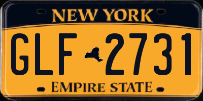 NY license plate GLF2731