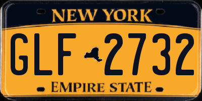 NY license plate GLF2732