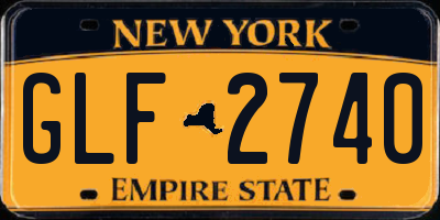 NY license plate GLF2740