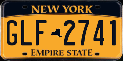 NY license plate GLF2741