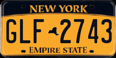 NY license plate GLF2743