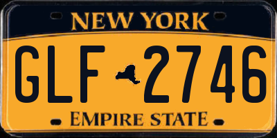 NY license plate GLF2746