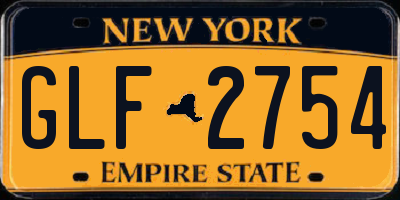 NY license plate GLF2754